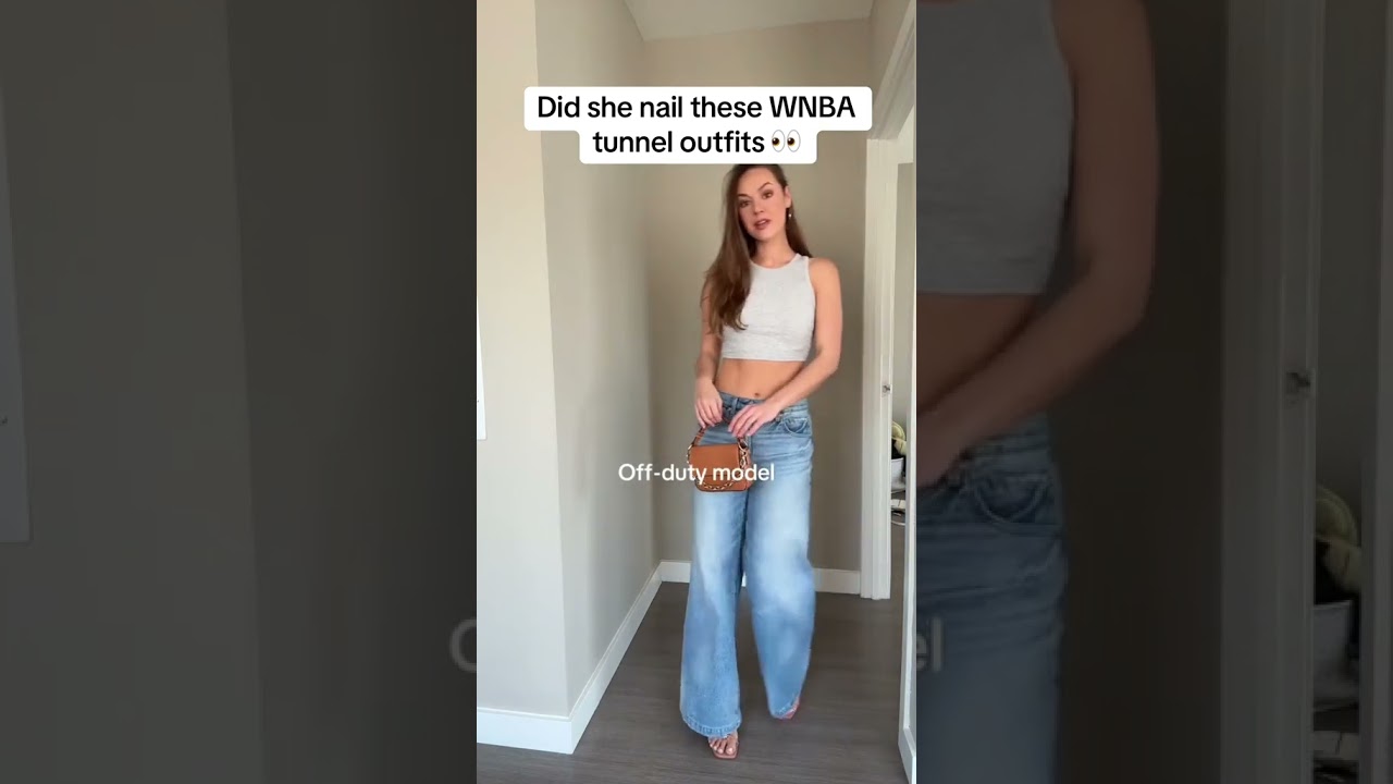 She recreated some popular WNBA outfit trends 🤩 (via @MarleeWierda/TT)