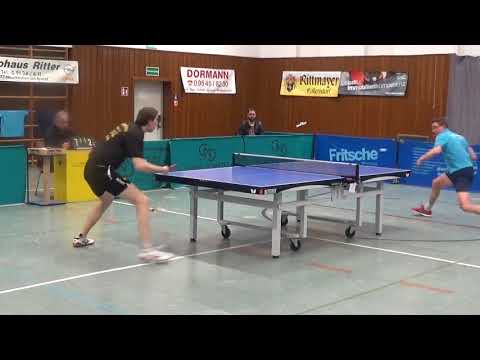 Guman vs Mazunov Dimitrij  4  DJK Effeltrich vs Woeschbach Stativ  20180224 Bundesliga 3 Table Tenni