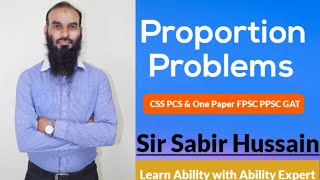 Proportion Problems for CSS & One Paper General Maths & Ability