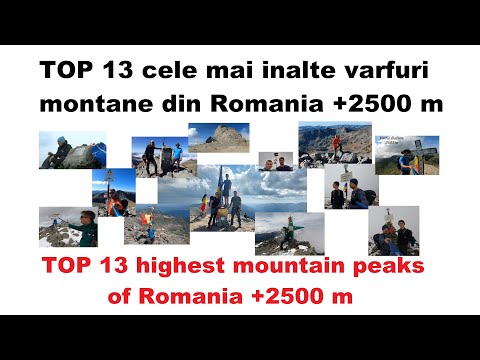 TOP 13 cele mai inalte varfuri montane din Romania +2500 m altitudine