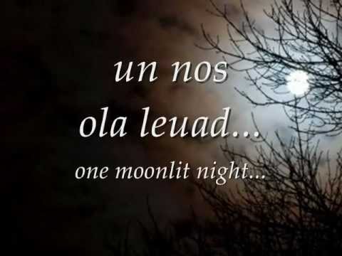 Un Nos Ola Leuad - Endaf Emlyn (geiriau / lyrics)