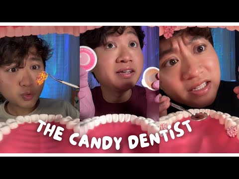 ASMR | Top 4 Dentist Eats Candy from your Teeth Compilation 🦷