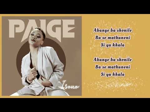 PAIGE- Kodwa Baba{official lyric video] FEATURING SEEZUS BEATS
