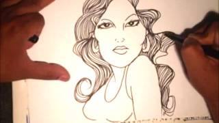 How to Draw a chola girl (chicano drawing)  -- Drawing a gangsta chola