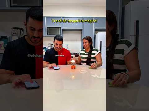 Fiz a Trend da tangerina mágica com meu marido kkkk