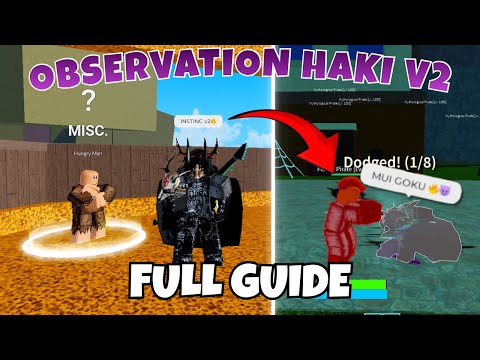 OBSERVATION HAKI V2 Complete Guide | Instinct V2 | Blox Fruits Roblox