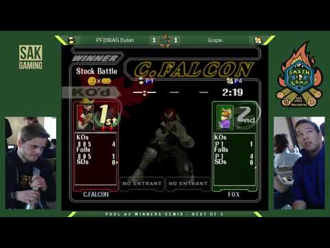 Smash Camp Wave 1 Pools - PF|DBAG Dylan (Captain Falcon) vs Grape (Fox)