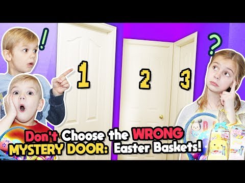 Don't CHOOSE The Wrong Mystery Door Easter Baskets! Tannerites Mystery Doors Game!