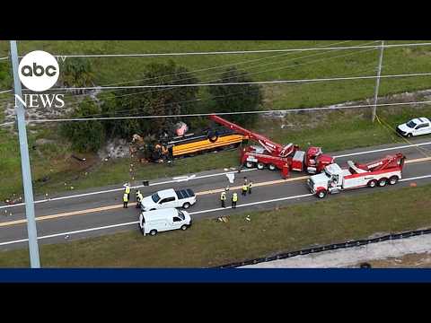 Florida police release dash camera video of deadly school bus collision