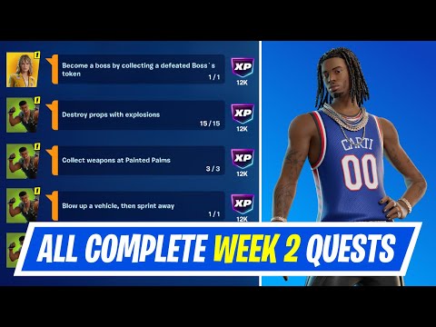 Fortnite Complete Week 2 Kickstart Quests - How to EASILY Complete Weekly Highlights Quests