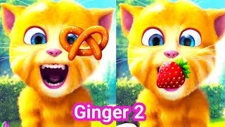 My Talking Ginger 2 EATING Fruits 🍓🍒🍎 | talking ginger  | ginger cat | Eat With Me 😁 |