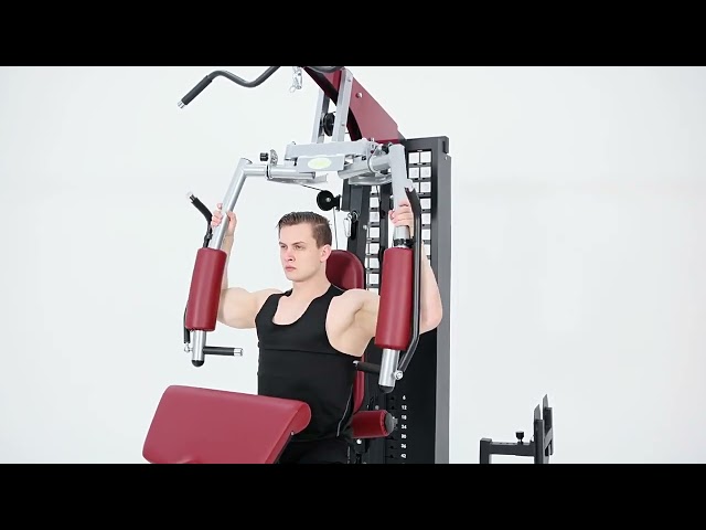 النادي المنزلي المتكامل هوم جيم من ActiveFit – مقاومة 70 كغ | يتحمّل 150 كغ | هيكل فولاذي | مقعد مبطن | 40 تمرين ️‍♂️