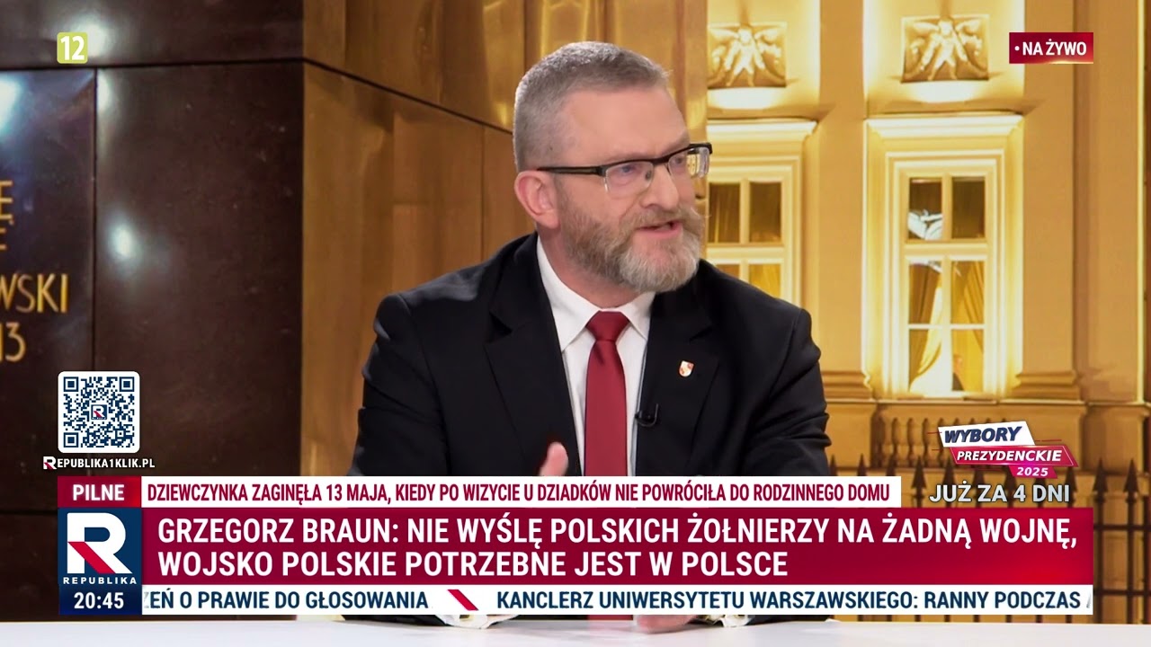 Braun mówi wprost: „Nie poślę Wojska Polskiego na cudze wojny” .Grzegorz Braun u red.Choleckiej - Republika