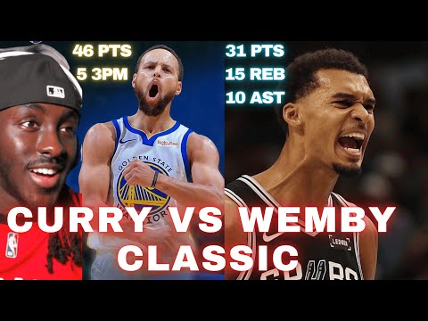 CURRY VS WEMBY WAS CRAZY.. Warriors Vs Spurs Highlights Reaction
