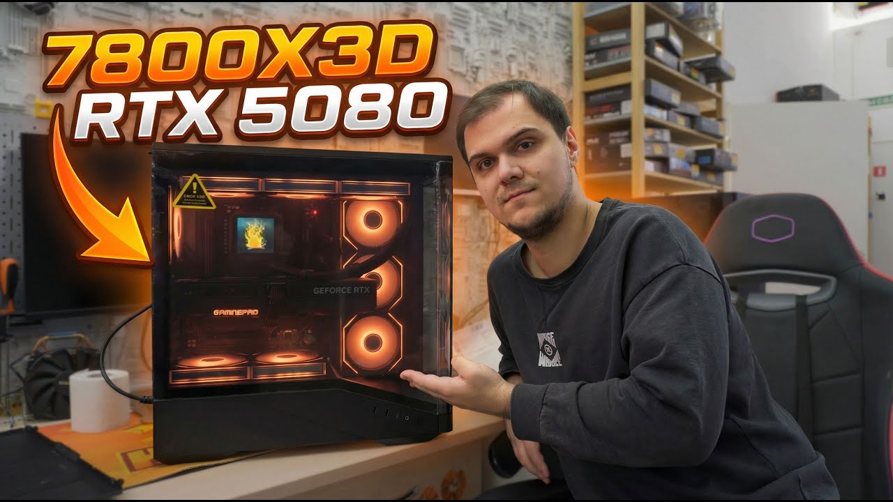 7800X3D + RTX 5080 = ИДЕАЛ? Сборка в корпусе Formula Crystal U9 ⚡🤔