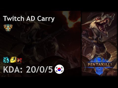 Twitch AD Carry vs Xayah - KR Challenger Patch 7.14