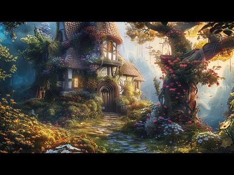 Enchanting Fairy Cottage in the Middle of the Forest - Music & Ambience 🌺🍄✨