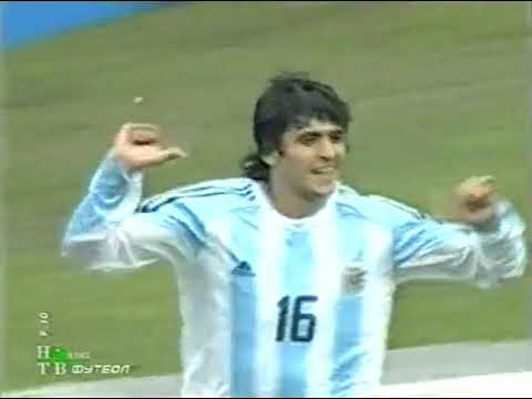 Eliminatorias Mundial 2006: Argentina 4-2 Uruguay (09/10/2004). Narración en ruso.