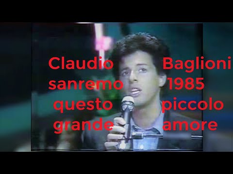 Claudio Baglioni Sanremo 1985 QPGA live STEREO
