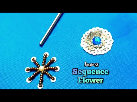 Aari Work Tutorial  56 | Sequence Flower | 2 types