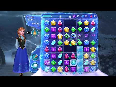 Frozen Free Fall: Snowball Fight Level 245 Walkthrough, No Power Ups