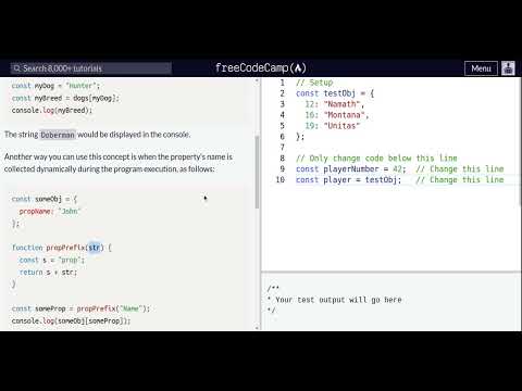 Lesson 86 Basic Javascript Accessing Object Properties With Variables