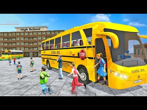 Offroad High School Bus Driver Simulator । School Bus Driving Simulator 3D । Android Gameplay
