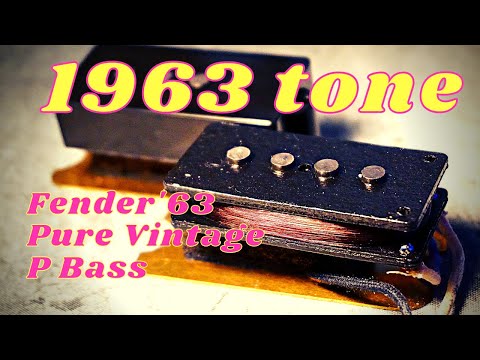 Fender Pure Vintage '63 Precision Bass Pickup Black 0992241000 For Sale Online E - Foto 2