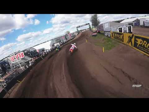 MXGP of The Netherlands Lucas Coenen pass Romain Febvre
