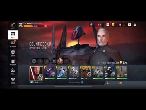 Star Wars: Force Arena - COUNT DOOKU high skill cap deck?