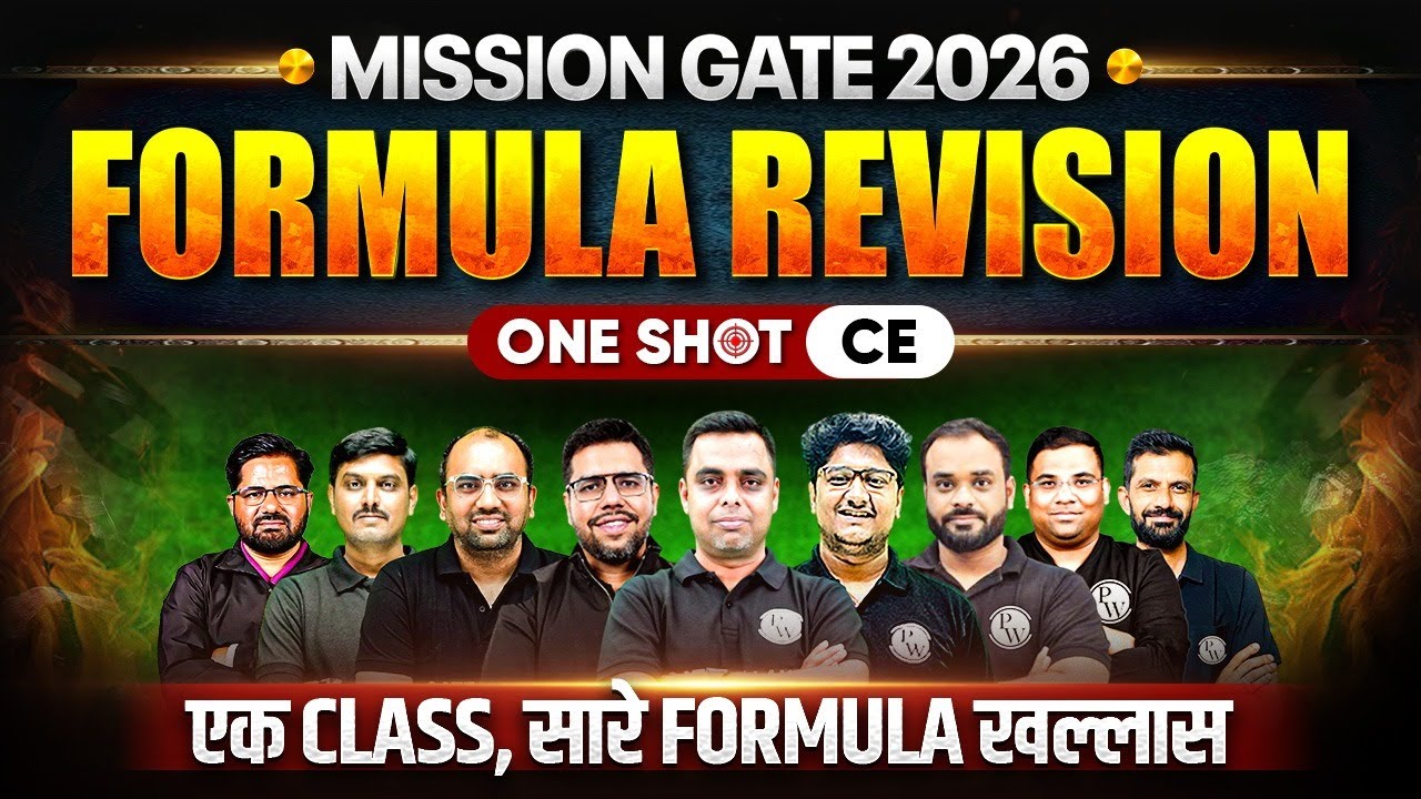 GATE 2026 Civil Engineering Formula Revision In One Shot | Mission GATE 2026