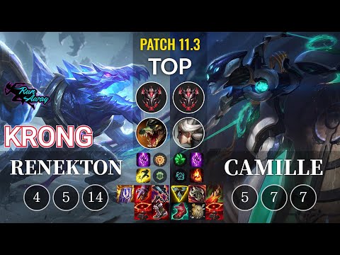 RNW KronG Renekton vs Camille Top - KR Patch 11.3