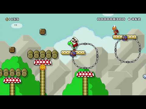 Lifts&Podoboos リフトとバブルのアスレチック！ by つきこ - Super Mario Maker - No Commentary 1bs