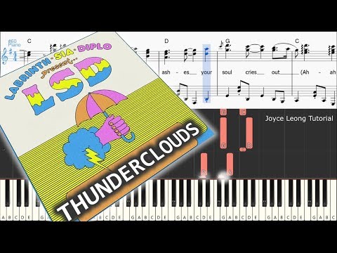 LSD - Thunderclouds ft. Sia, Diplo, Labrinth - Tutorial & Sheets