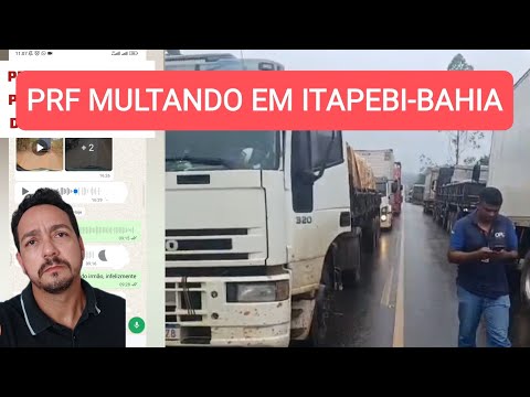 PRF multando por placa suja após o desvio de Itapebi-Bahia, BR-101, diz o seguidor.