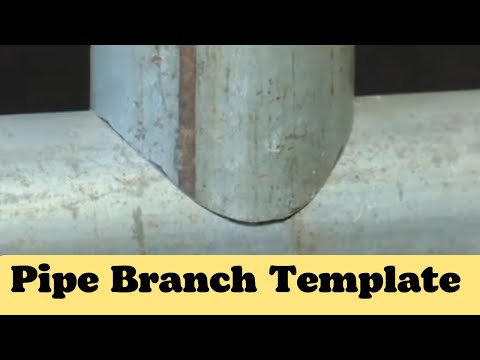 Great idea! Pipe branch connection easy method. Pipe branch stub in/out. Pipe branch templates