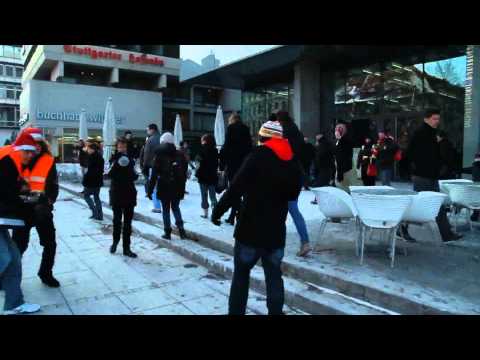 Freeze + Auftau Flashmob Stuttgart - 11.02.2012