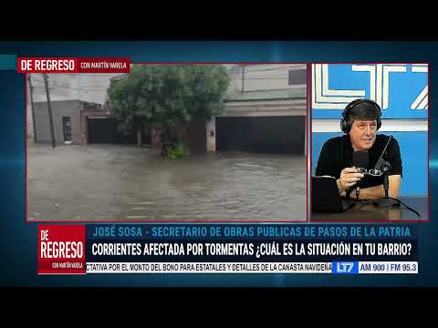 Temporal en Corrientes, situación de Paso de la Patria: charlamos con José Sosa