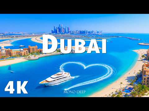 Dubai 4K 🌴 Luxury Cityscape & Golden Beaches Aerial Views with Deep House Chill Music