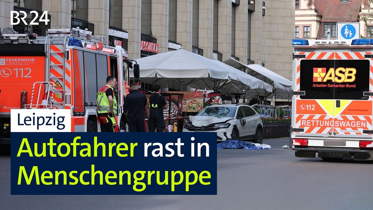 Leipzig: Autofahrer rast in Menschengruppe | BR24