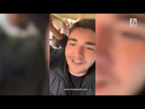 Վանեցյանի որդին ոստիկանական ավտոբուսից տեսանյութ է հրապարակել