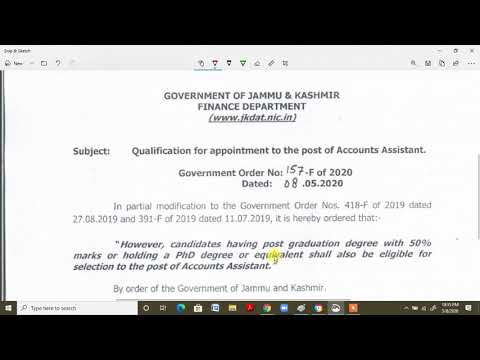 #JKSSB ACCOUNTS ASSISTANT LATEST UPDATE|| ELIGIBILITY CRITERIA CHANGED PG WITH 50% CAN ALSO  APPLY