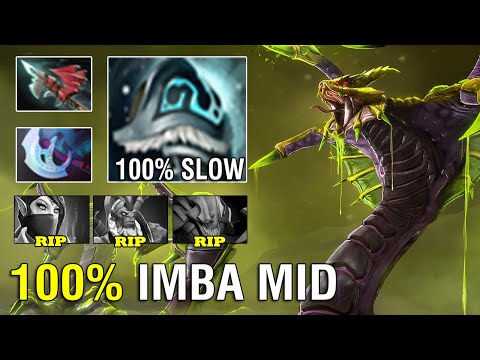 venomancer new imba midlane pos2 vs pangolier right click build cancer broken 150% move slow dota2 7