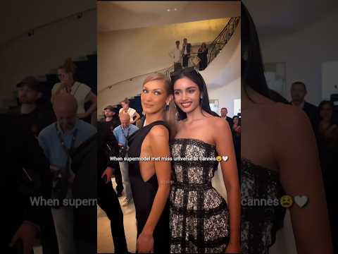 Imagine getting compliments from Bella🥹🎀#bellahadid #missuniverse #fyp #trending #cannes