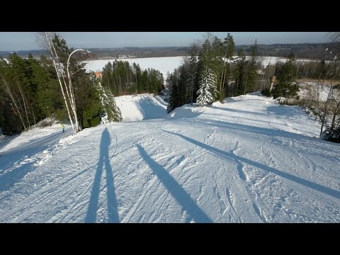 Latvija, Mežezers, slēpošana. Skiing, Mezezers, Latvia. 23.02.2025
