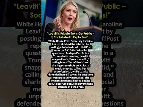 Karoline Leavitt Blasts Reporter with Private Texts – Sparks Social Media Frenzy!