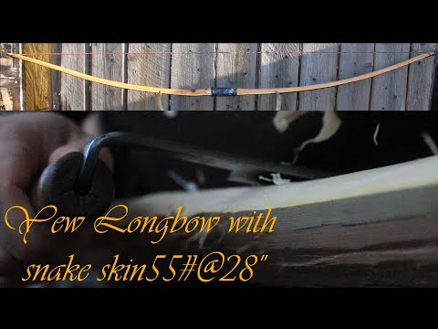 Bau eines Eiben Langbogens mit Schlangenhaut - Anfang bis Ende