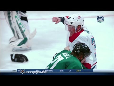 Travis Moen vs Antoine Roussel Jan 2, 2014