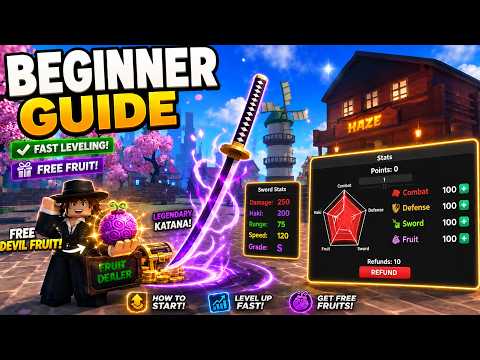 HAZE SEAS BEGINNER GUIDE (FRUITS, WEAPONS, HAKI, RACE, PROGRESSION, LEVEL FAST, MONEY FAST) Roblox