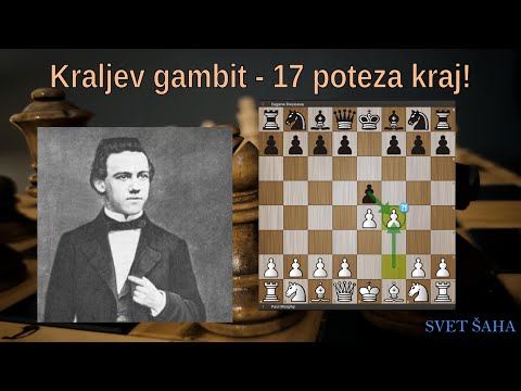 Pobeda u 17 poteza - Kraljev gambit!  Paul Morphy vs Eugene Rousseau